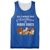 All I Want For Christmas Is More Dogs Ugly Xmas Sweater Gift Mesh Reversible Basketball Jersey Tank