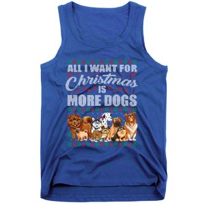 All I Want For Christmas Is More Dogs Ugly Xmas Sweater Gift Tank Top