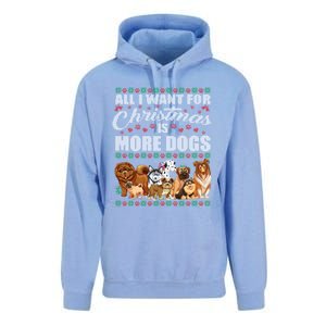 All I Want For Christmas Is More Dogs Ugly Xmas Sweater Gift Unisex Surf Hoodie