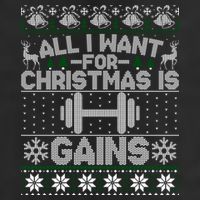 All I Want For Christmas Is Gain Fitness Ugly Sweater Gift Hat