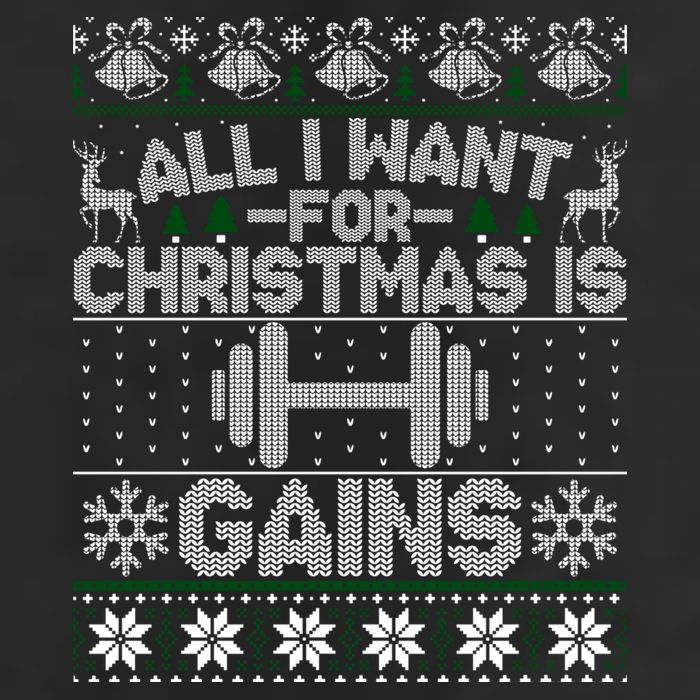 All I Want For Christmas Is Gain Fitness Ugly Sweater Gift Hat