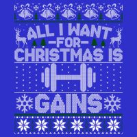 All I Want For Christmas Is Gain Fitness Ugly Sweater Gift Tank Top