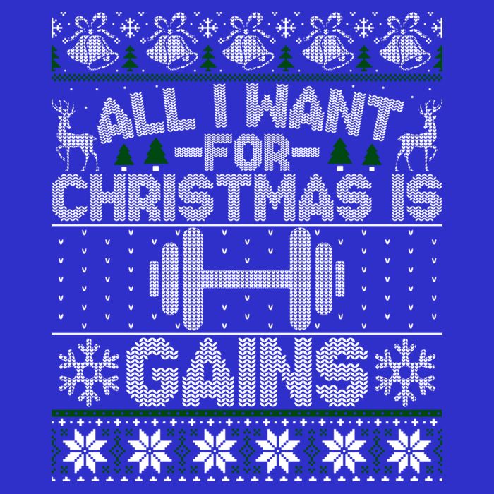 All I Want For Christmas Is Gain Fitness Ugly Sweater Gift Tank Top