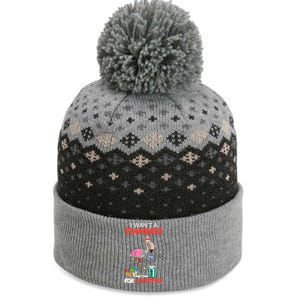 All I Want For Christmas Is A Flamingo Warm Weather Gift Funny Gift The Baniff Cuffed Pom Beanie