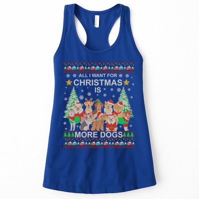 All I Want For Christmas Is More Dogs Ugly Christmas Funny Gift Womens Tank Top