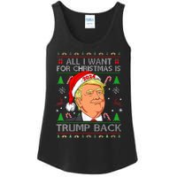 All I Want For Christmas Is Trump Back 2024 Ugly Sweater  Ladies Essential Tank