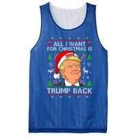 All I Want For Christmas Is Trump Back 2024 Ugly Sweater Gift Mesh Reversible Basketball Jersey Tank