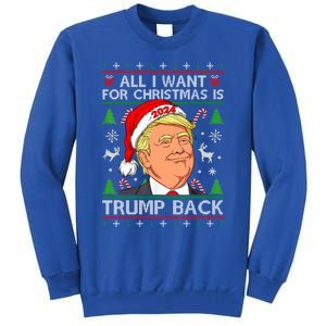 All I Want For Christmas Is Trump Back 2024 Ugly Sweater Gift Tall Sweatshirt