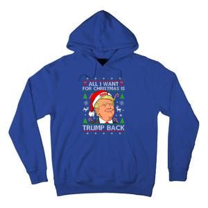 All I Want For Christmas Is Trump Back 2024 Ugly Sweater Gift Tall Hoodie