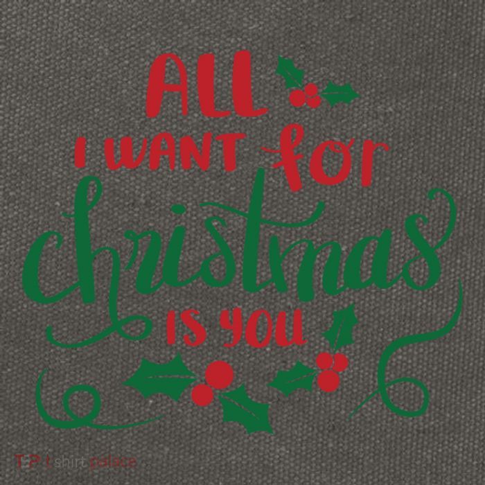 All I Want For Christmas Is You Cotton Canvas Backpack