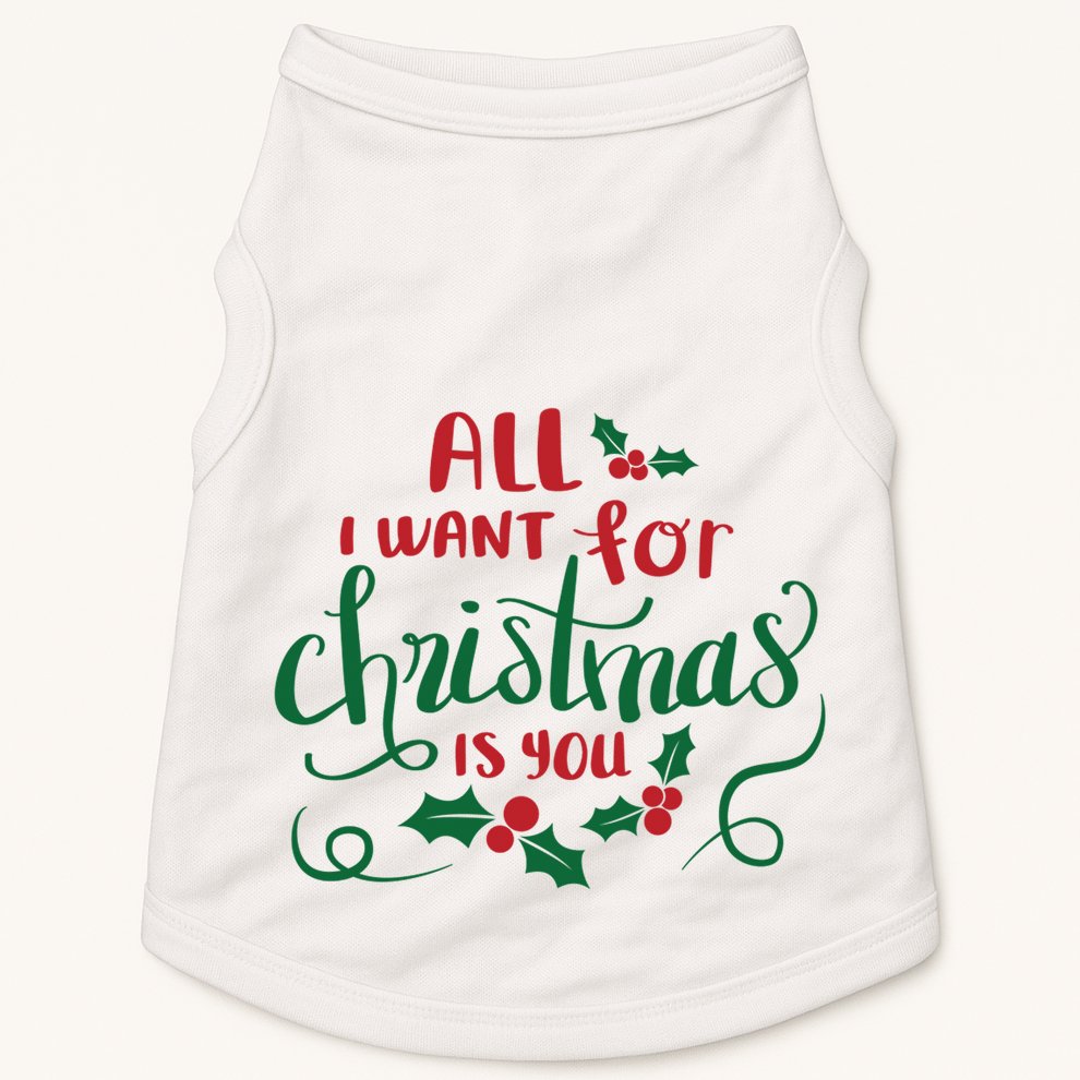 All I Want For Christmas Is You Doggie Tank