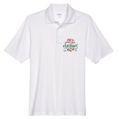 All I Want For Christmas Is You Men's Origin Performance Pique Polo