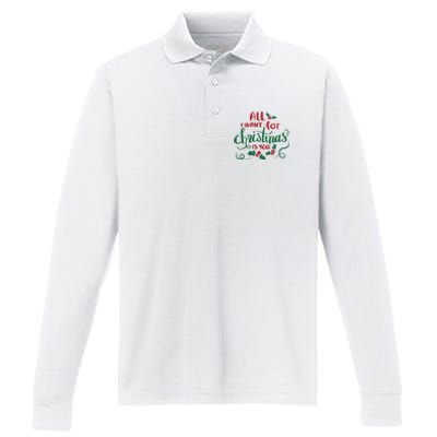 All I Want For Christmas Is You Performance Long Sleeve Polo