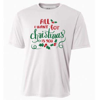 All I Want For Christmas Is You Cooling Performance Crew T-Shirt