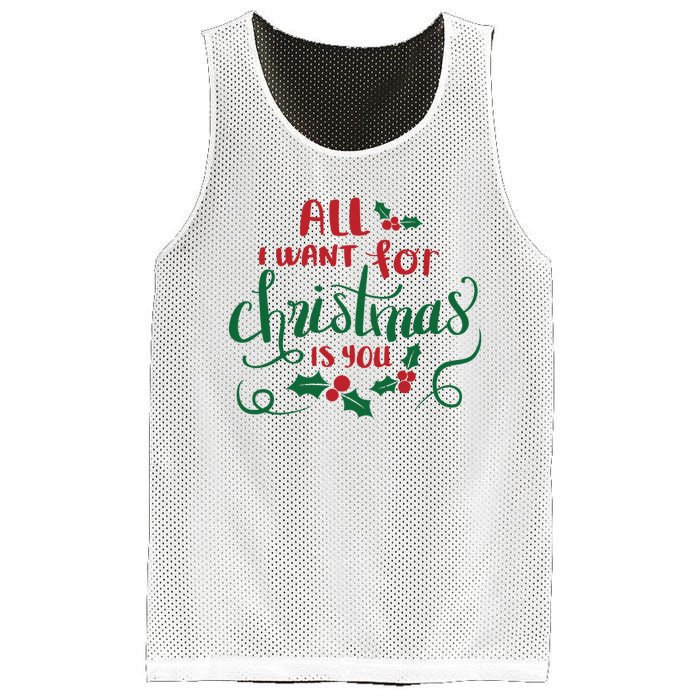 All I Want For Christmas Is You Mesh Reversible Basketball Jersey Tank