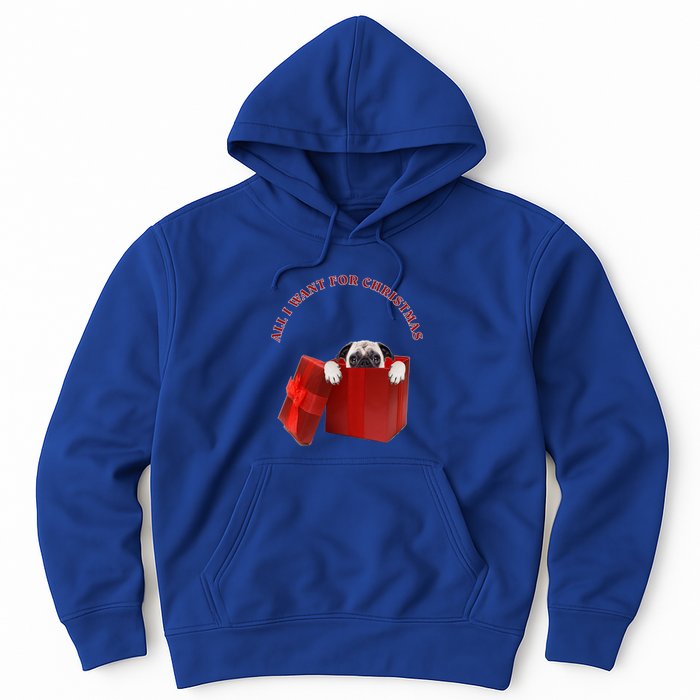 All I Want For Christmas Pug Gift Hoodie