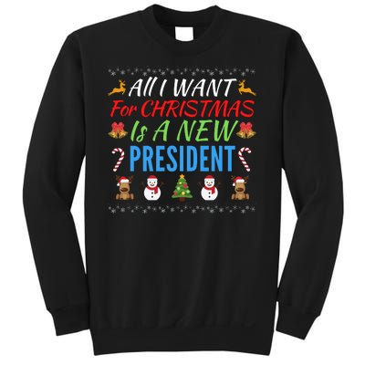 All I Want For Christmas Is A New President Fun Xmas Sweater Sweatshirt