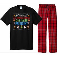 All I Want For Christmas Is A New President Fun Xmas Sweater Pajama Set