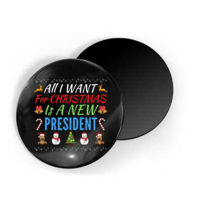 All I Want For Christmas Is A New President Fun Xmas Sweater Magnet