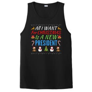 All I Want For Christmas Is A New President Fun Xmas Sweater PosiCharge Competitor Tank