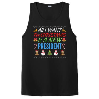 All I Want For Christmas Is A New President Fun Xmas Sweater PosiCharge Competitor Tank