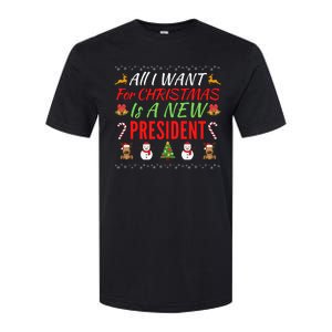 All I Want For Christmas Is A New President, Funny Xmas Sweater Softstyle CVC T-Shirt