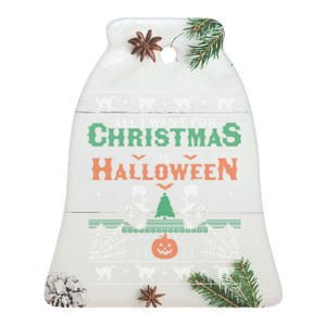 All I Want For Christmas Is Halloween Ugly Xmas Ceramic Bell Ornament