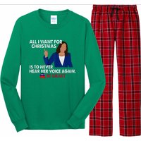 All I Want For Christmas Is To Never Hear Her Voice Again Long Sleeve Pajama Set