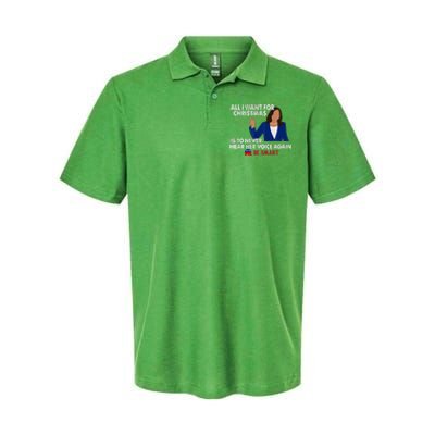 All I Want For Christmas Is To Never Hear Her Voice Again Softstyle Adult Sport Polo