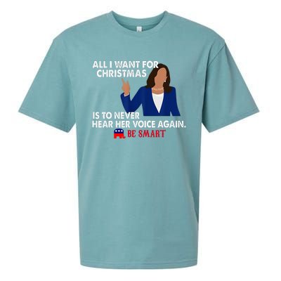 All I Want For Christmas Is To Never Hear Her Voice Again Sueded Cloud Jersey T-Shirt