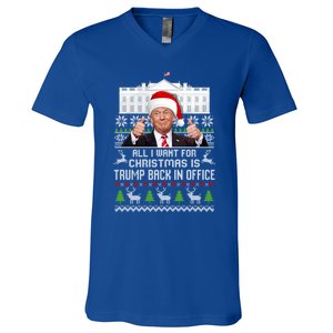 All I Want For Christmas Is Trump Back In Office Trump Xmas Meaningful Gift V-Neck T-Shirt