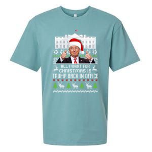 All I Want For Christmas Is Trump Back In Office Trump Xmas Meaningful Gift Sueded Cloud Jersey T-Shirt