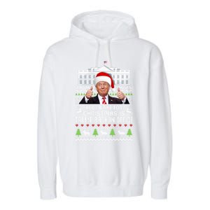 All I Want For Christmas Is Trump Back In Office Trump Xmas Meaningful Gift Garment-Dyed Fleece Hoodie