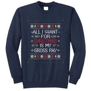 All I Want For Christmas Is My Gross Pay Joke Sweatshirt