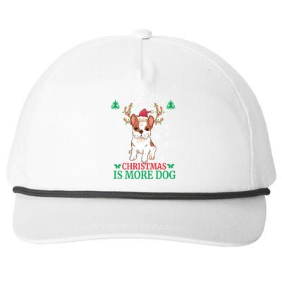 All I Want For Christmas Is More Dog Bulldog Christmas Funny Gift Snapback Five-Panel Rope Hat