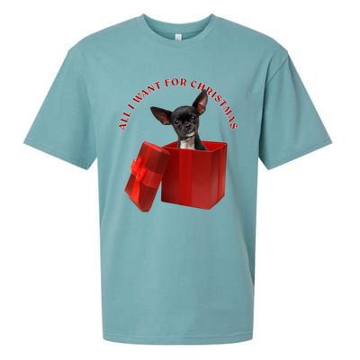 All I Want For Christmas Chihuahua Meaningful Gift Sueded Cloud Jersey T-Shirt