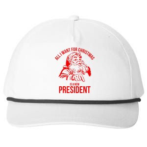 All I Want For Christmas Is A New President Funny  Snapback Five-Panel Rope Hat