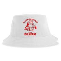 All I Want For Christmas Is A New President Funny  Sustainable Bucket Hat