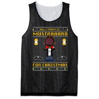 All I Want For Christmas Is Mustard Funny Mustard Lamar Mesh Reversible Basketball Jersey Tank