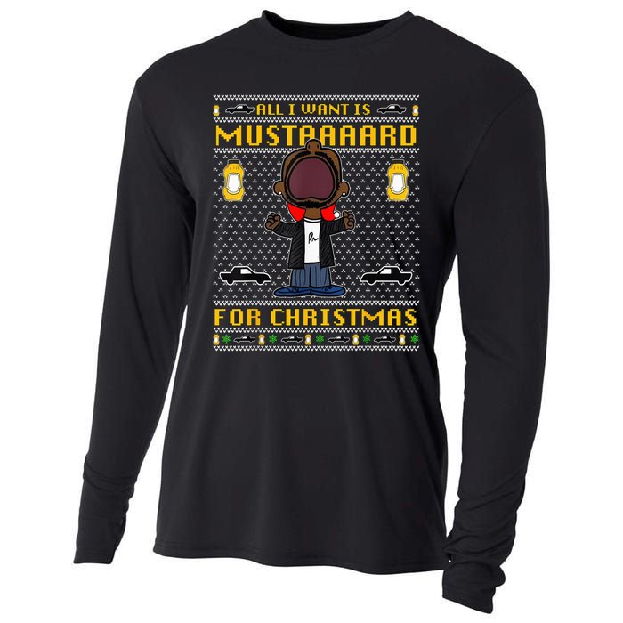 All I Want For Christmas Is Mustard Funny Mustard Lamar Cooling Performance Long Sleeve Crew