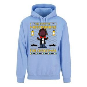 All I Want For Christmas Is Mustard Funny Mustard Lamar Unisex Surf Hoodie