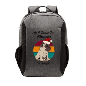 All I Want For Christmas Is Pugs Cool Gift Vector Backpack