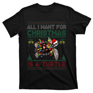 All I Want For Christmas Is A Sea Turtle Funny Ugly Sweater  T-Shirt