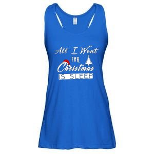 All I Want For Christmas Is Sleep Funny Holiday Cool Gift Ladies Essential Flowy Tank