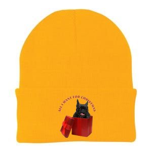 All I Want For Christmas French Bulldog Gift Knit Cap Winter Beanie