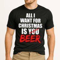All I Want For Christmas Is Beer Funny Gift Cooling Performance Crew T-Shirt