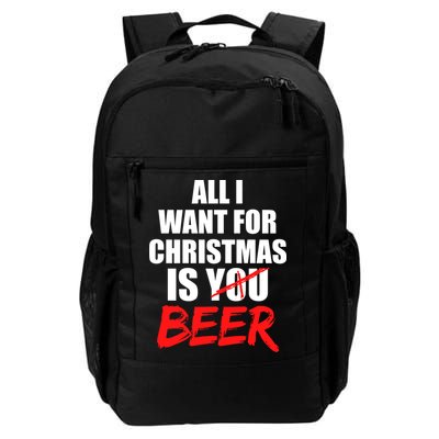 All I Want For Christmas Is Beer Funny Gift Backpack