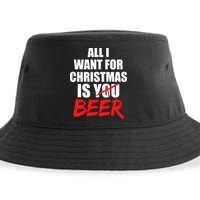 All I Want For Christmas Is Beer Funny Gift Sustainable Bucket Hat