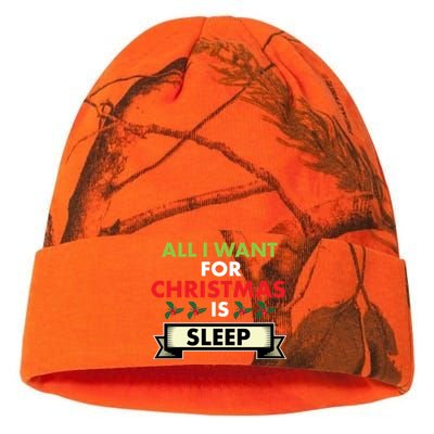 All I Want For Christmas Is Sleep Funny Gift Kati Licensed 12" Camo Beanie