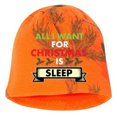 All I Want For Christmas Is Sleep Funny Gift Kati - Camo Knit Beanie